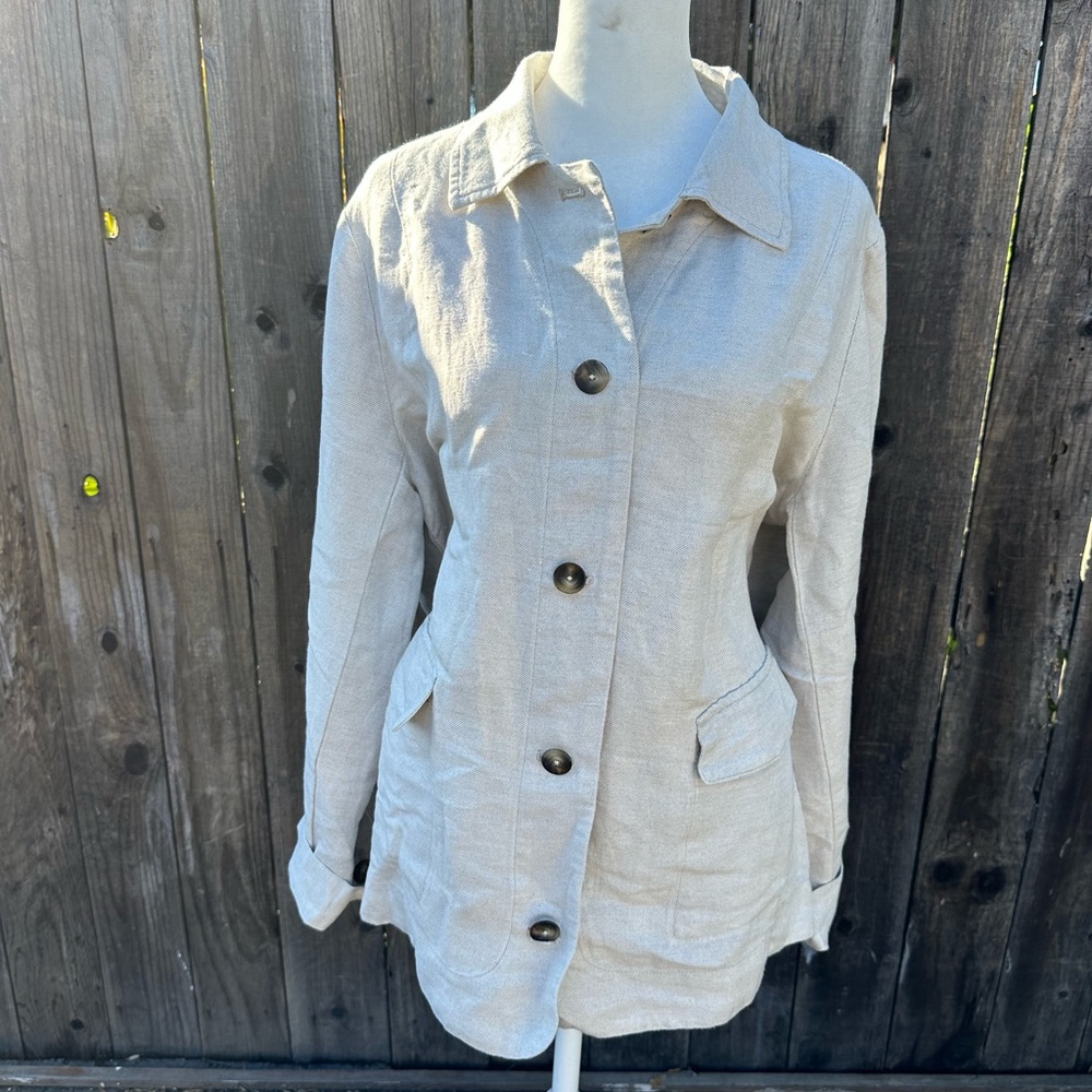 J. Jill Light Tan Utility Jacket
